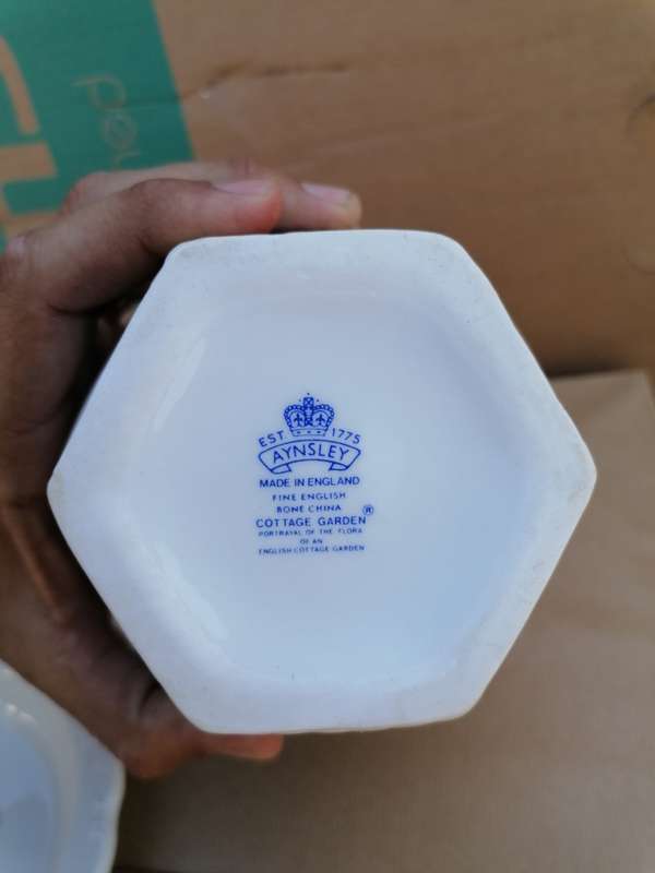 aynsley bone china cottage garden vase