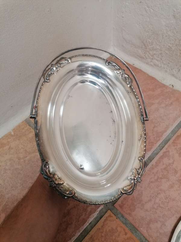 Silverplated TRAY with handle