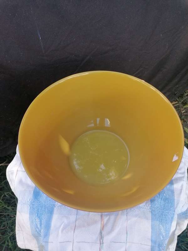 Vintage arcopal volcan bowl.