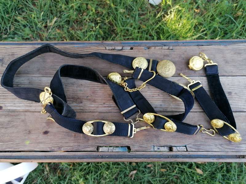 Vintage  Soviet Navy Officer`s  Belt with Dagger Suspension