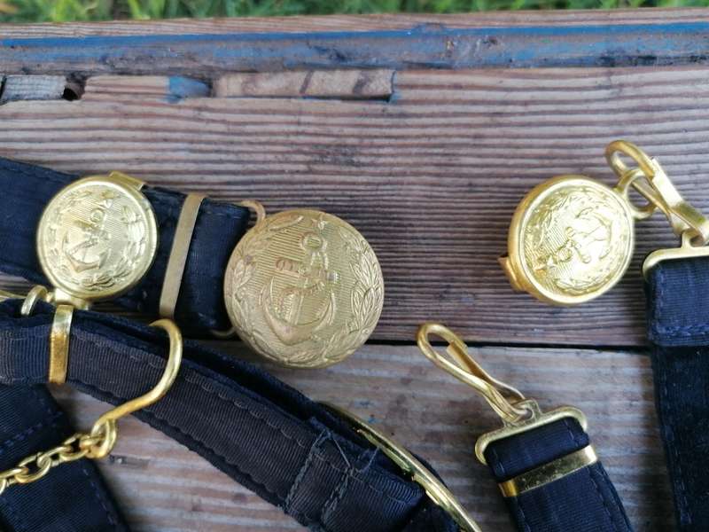 Vintage  Soviet Navy Officer`s  Belt with Dagger Suspension