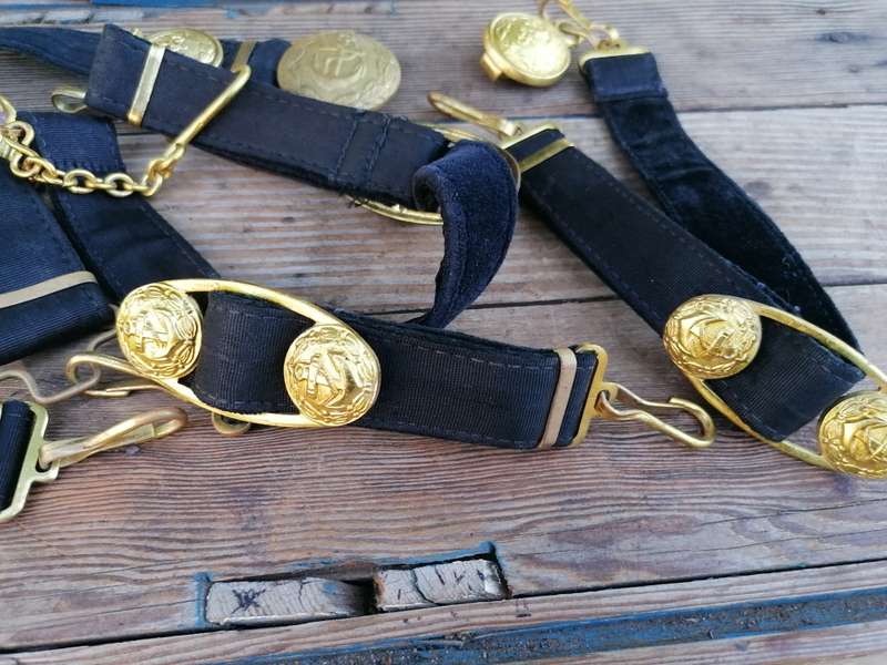 Vintage  Soviet Navy Officer`s  Belt with Dagger Suspension