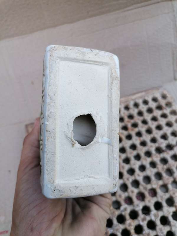 Ceramic/Pottery Mounted Elephant 12cm x 12cm