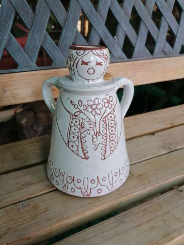 Pottery candle holder