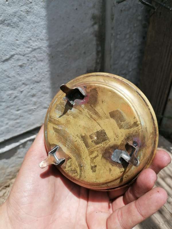 Small antique brass stove