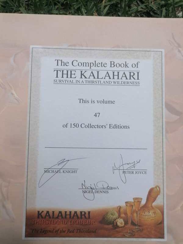The Kalahari: Survival in a Thirstland Wilderness  Knight, Dennis, Joyce limited signed edition