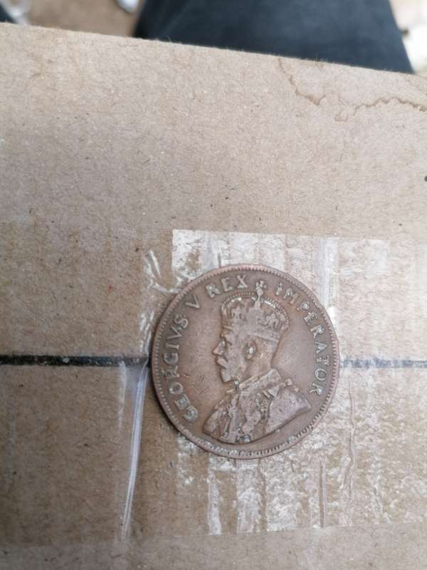 Low mintage 1924 south africa penny