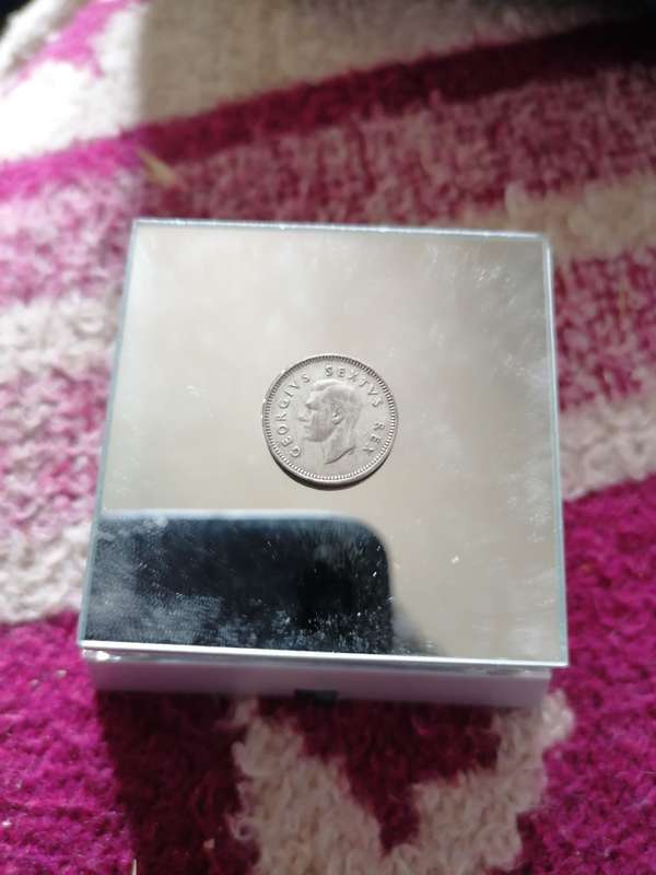 South African 1951 silver 3 Pence.