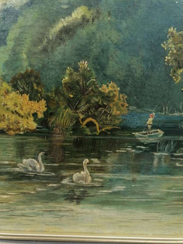 Antique late 1800s framed painting.lots of character as per picture.