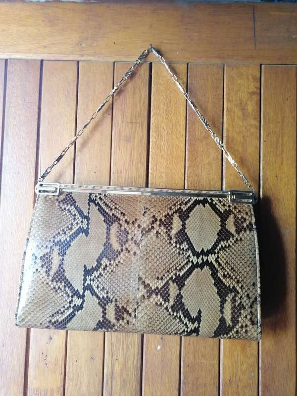 Vintage Genuine snake skin handbag