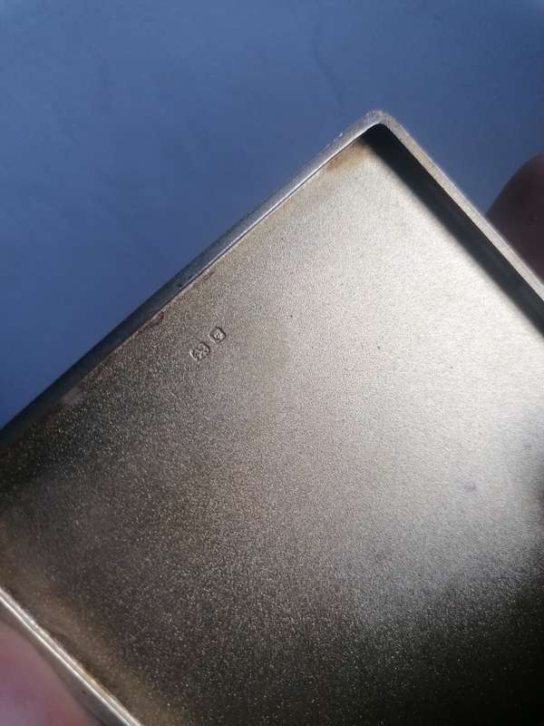 Antique 1936 sterling silver cigarette case.By W H Manton Ltd 141g