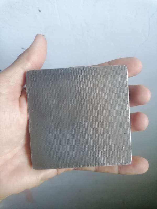 Antique 1936 sterling silver cigarette case.By W H Manton Ltd 141g