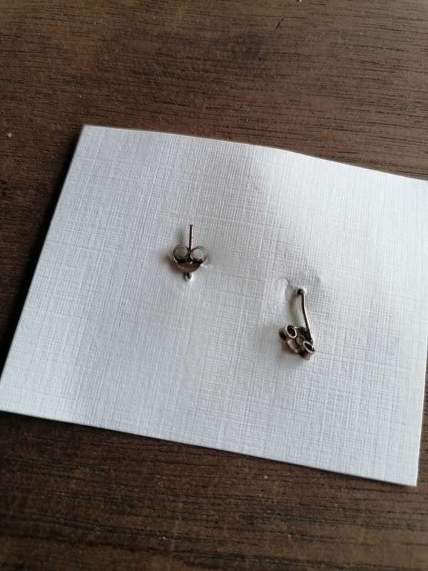 Vintage earrings set. Back piece shows 925