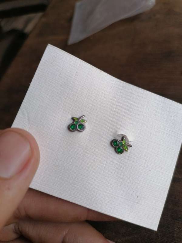 Vintage earrings set. Back piece shows 925