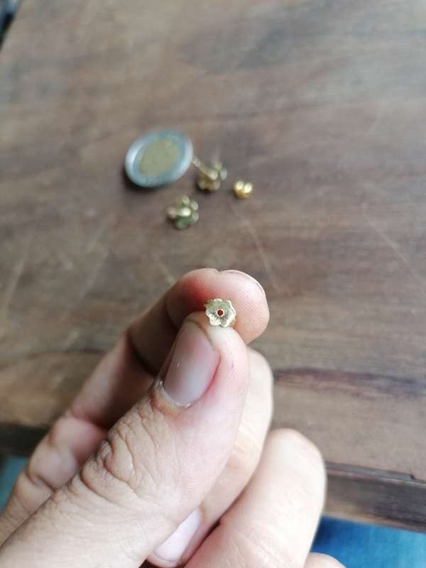 Vintage earrings. Back piece shows silver. Condition as per picture