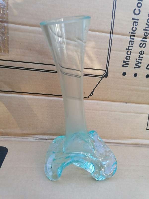 Molten glass vase