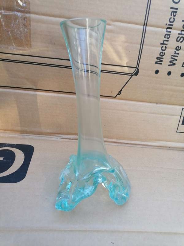Molten glass vase