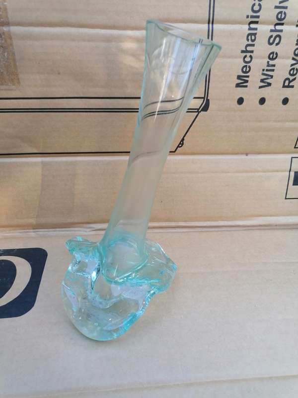 Molten glass vase