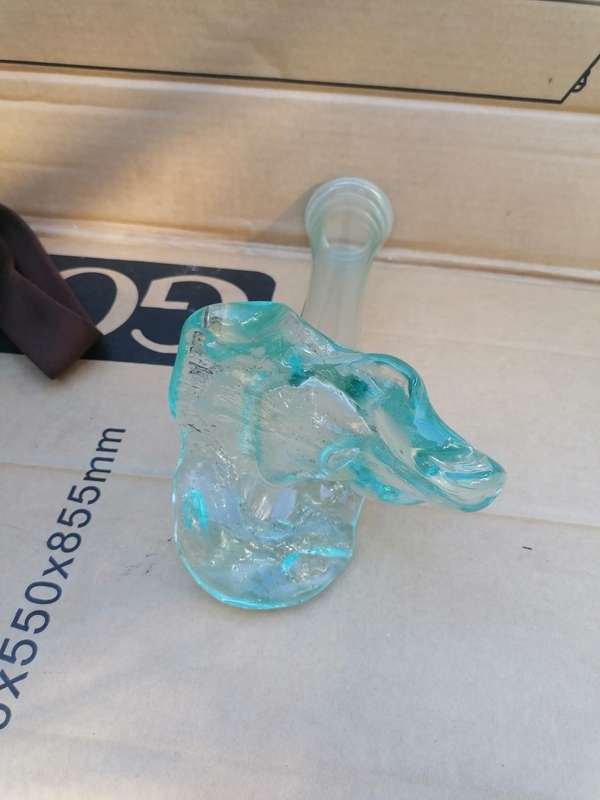 Molten glass vase
