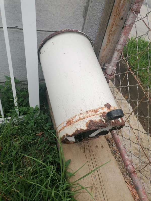 Vintage Metal Paper Waste Bin, working condition