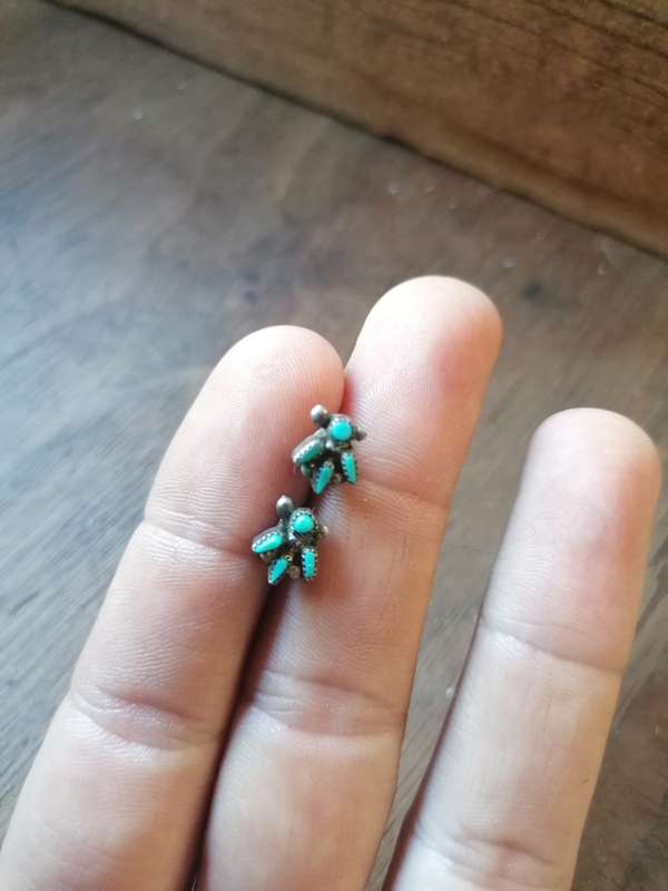1950s Zuni Turquoise Earrings