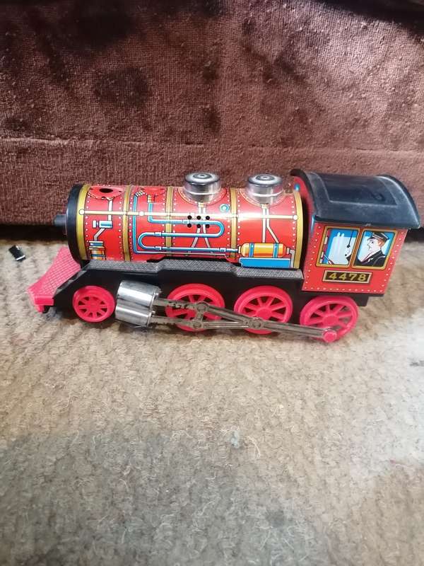 Vintage NEW Original MASUDAYA Transcontinental Express Mystery Action TIN TOY