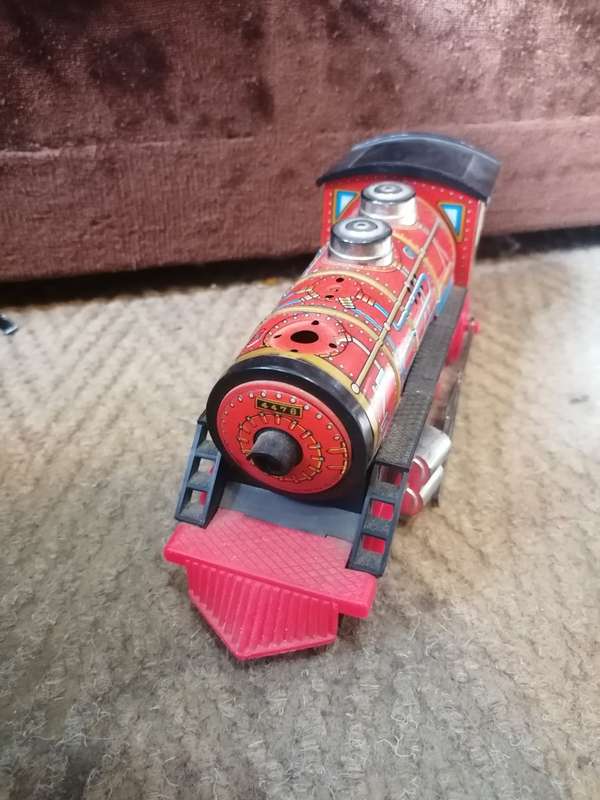 Vintage NEW Original MASUDAYA Transcontinental Express Mystery Action TIN TOY