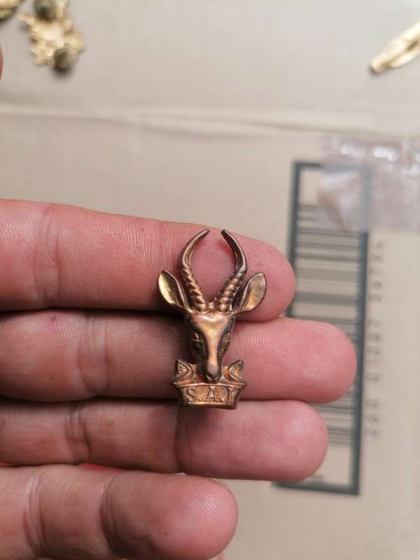SA Infantry Springbok Collar Badge