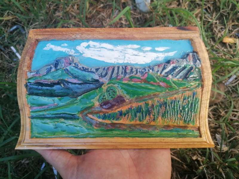 Lovely painting on wood