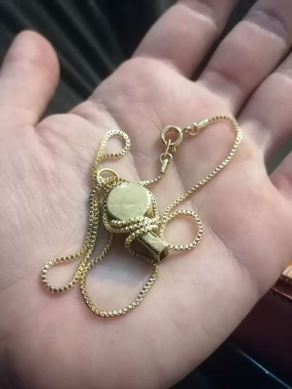 Gold platted Brass Whistle Necklace