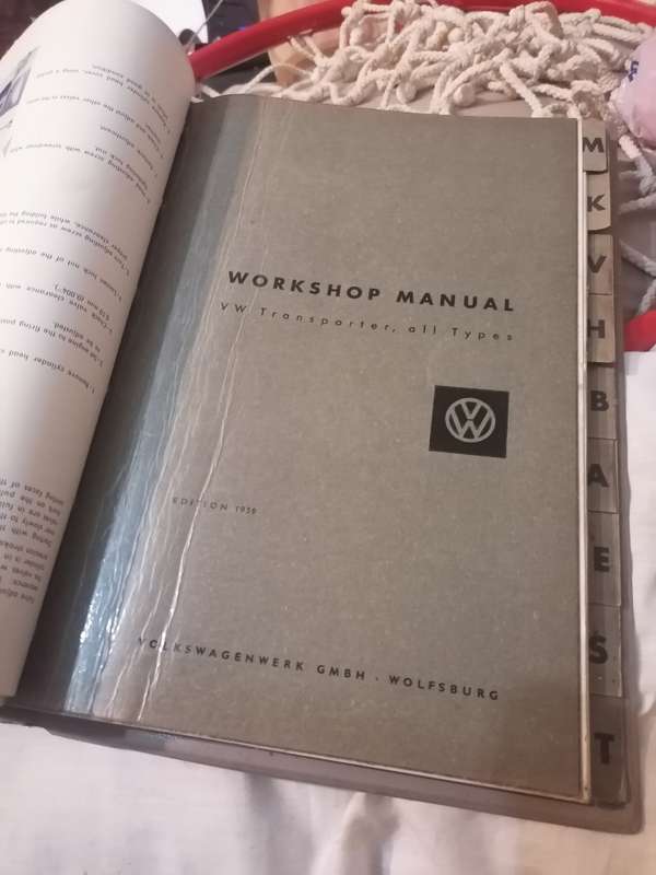 RARE FIND 1959 VW Transporter Early Workshop Manual