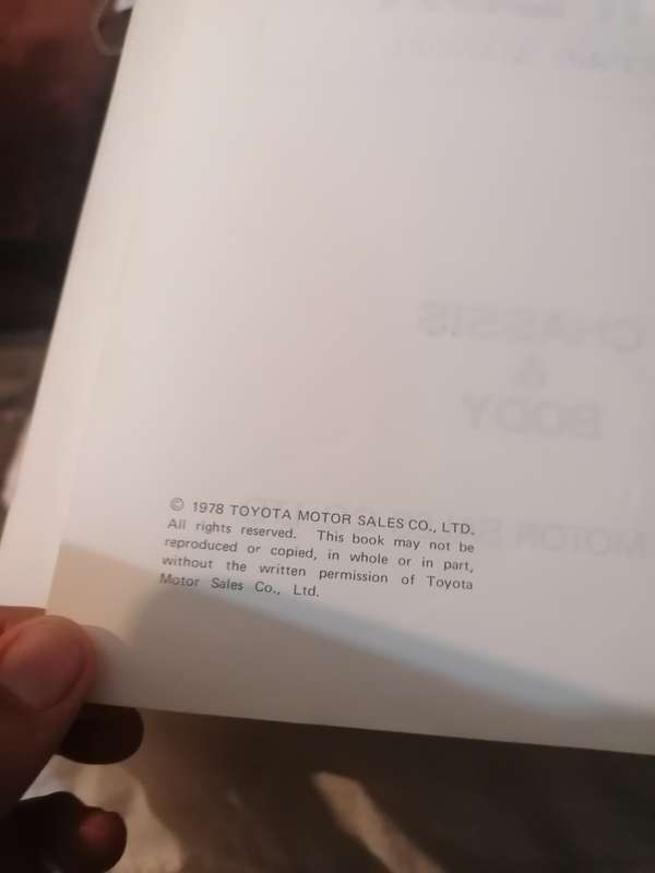 1975-1978 Toyota Pickup Chassis Repair Shop Manual