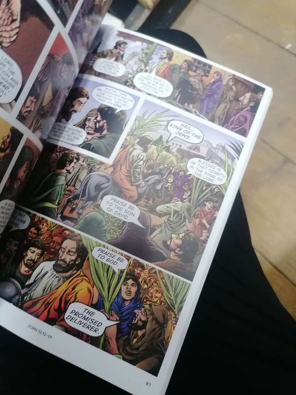New books in comic book form THE ILLUSTRATED  BIBLE STORY NEW TESTAMENT  A story of sacrifice