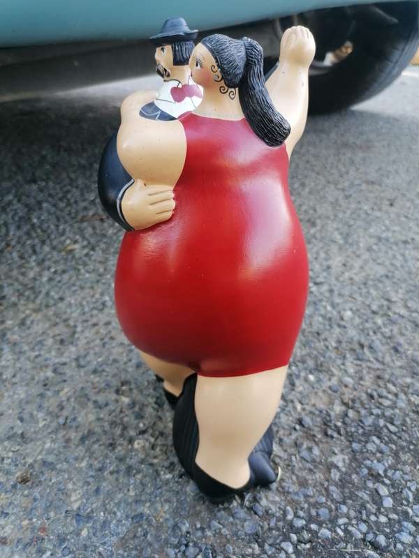 Vintage Tango Dancing Couple Ceramic Figurine Signed Flia Millan Argentina 26cm