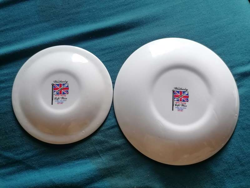2 x royal falcon porcelain plates