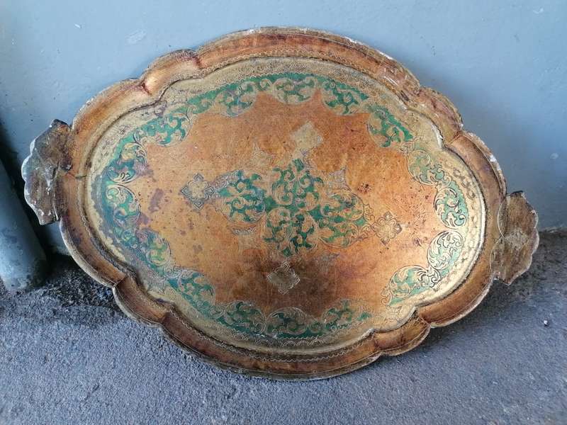 Vintage Wooden Tray, Handmade,58cm x 40cm