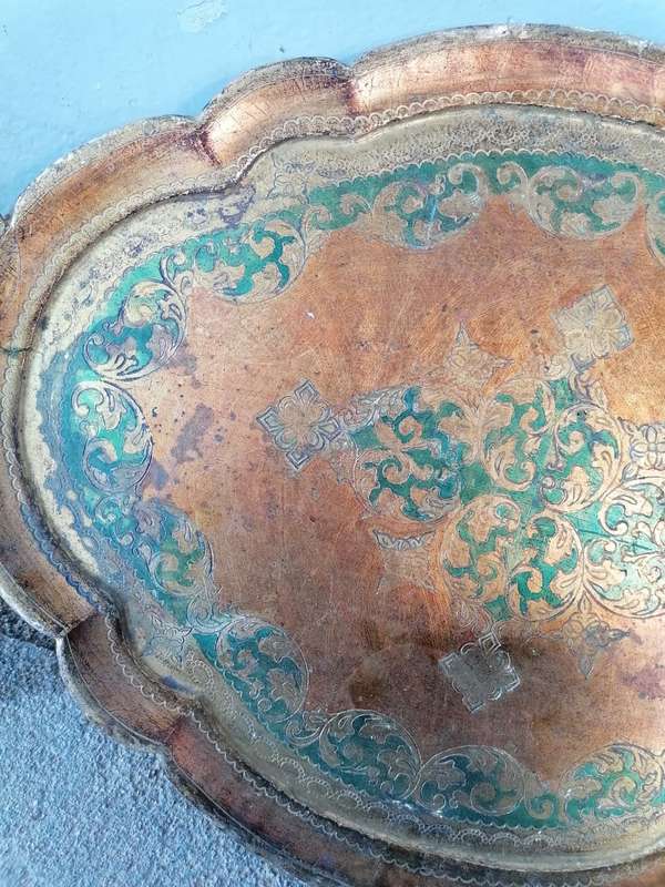 Vintage Wooden Tray, Handmade,58cm x 40cm