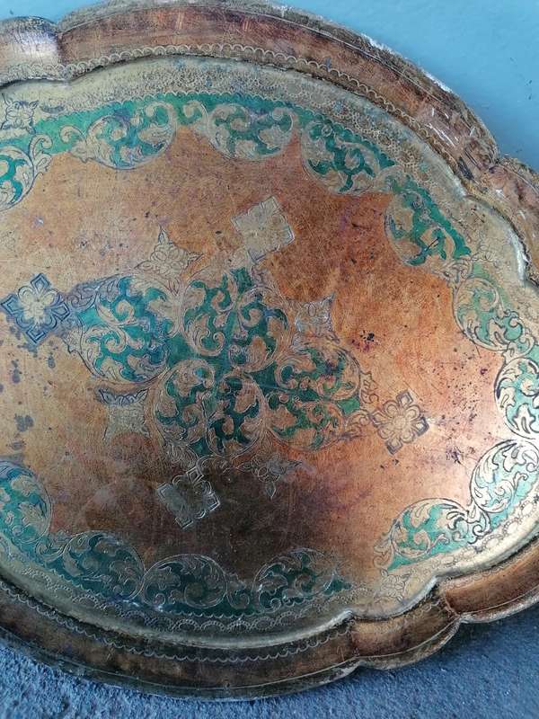 Vintage Wooden Tray, Handmade,58cm x 40cm