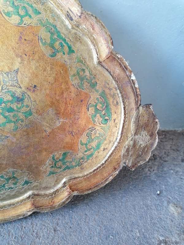 Vintage Wooden Tray, Handmade,58cm x 40cm