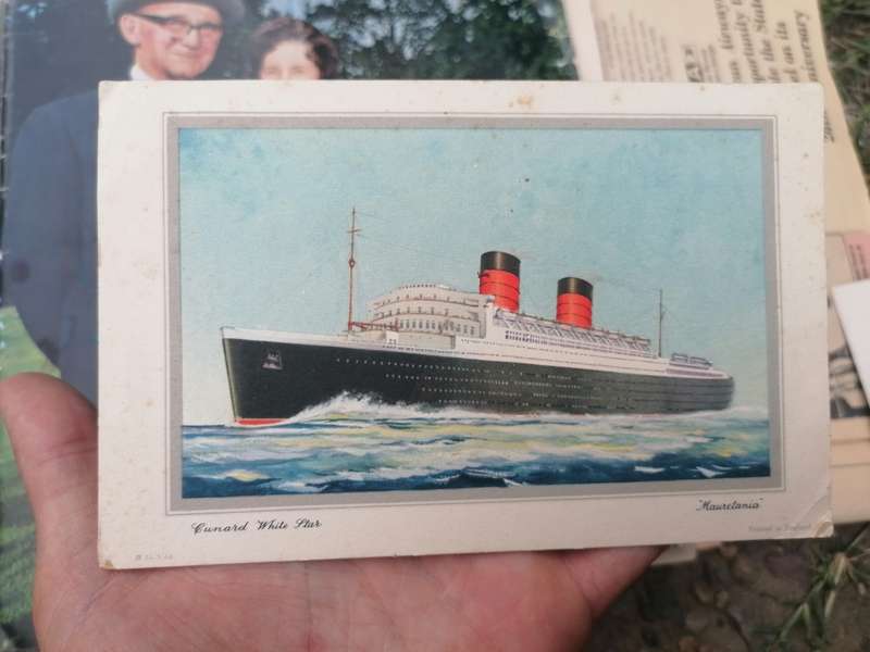 CUNARD LINER R.M.S. MAURETANIA CARD