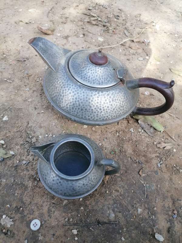 Art Deco Sheffield Pewter Craftsman Teapot