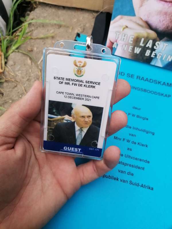 FW DE KLERK MEMORABILIA