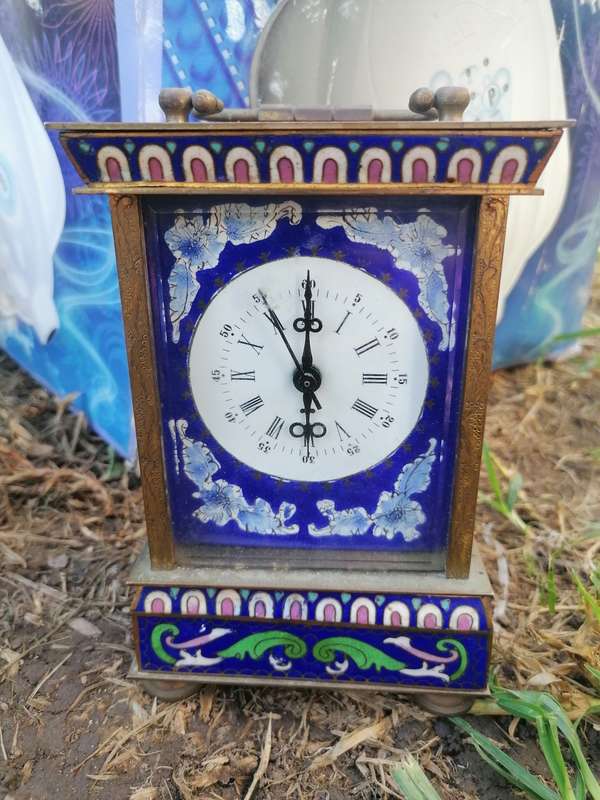 Vintage Chinese Cloisonne Carriage Clock