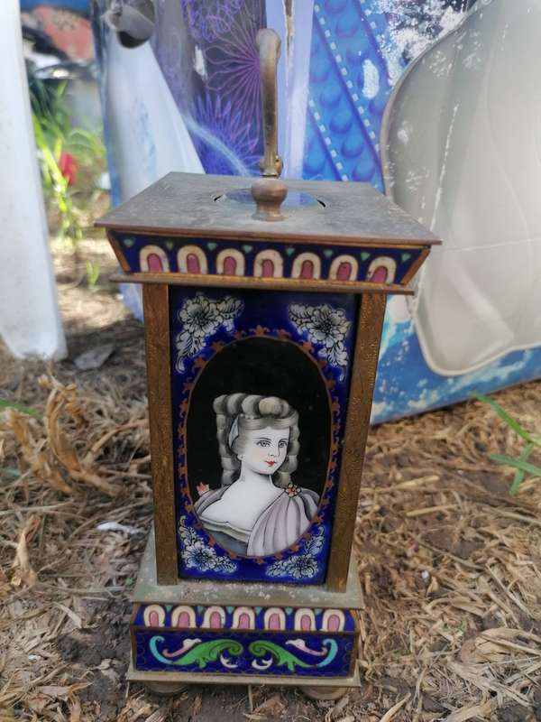 Vintage Chinese Cloisonne Carriage Clock