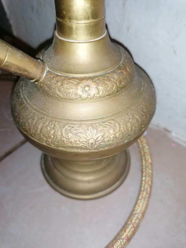 Vintage brass hookah pipe