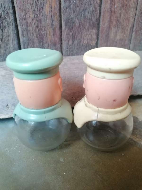 Vintage Solmaz Mercan 1960s Italian Chef Salt and Pepper Shaker