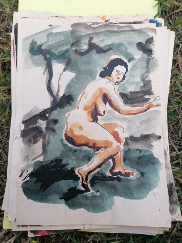 Rare find a original Marylski Jerzy Luszczewski (George) nude