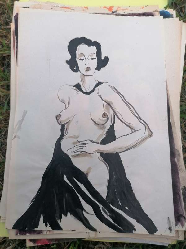 Rare find a original Marylski Jerzy Luszczewski (George) nude