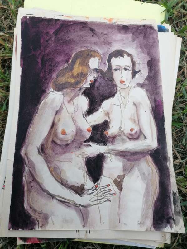 Rare find a original Marylski Jerzy Luszczewski (George) nude