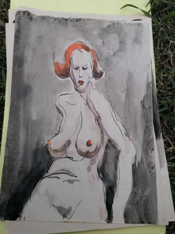 Rare find a original Marylski Jerzy Luszczewski (George) nude